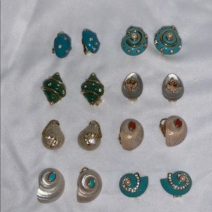 8 Pairs of Kenneth Lane Clip On Earrings